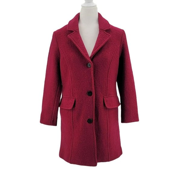 Appleseed's Jackets & Coats Appleseeds Petites Wool Knit Maroon
